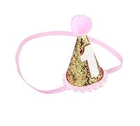TOYANDONA 1 Pc Gorro De Cumpleaños Para Niñas Sombrero De 3er Cumpleaños Mascota Sombreros De Fiesta De Cono Primero Chico Pequeño Gorro De Bebe Sombrero Inflable Capó Capó Golden