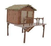 TOYANDONA 1 Pieza Artesanías De Casa Imitadas Miniatura Casas Adorno De Mesa De Arena Decoración De Paisaje De Mesa De Arena Cobertizo De Adorno Decoración De Casa Simulada Marrón