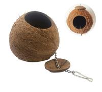 TOYANDONA 1 Pieza Nido De Pájaro con Cáscara De Interior Nido para Periquitos Colgante Nido De Cáscara De Enriquecimiento Pájaro para Periquitos Nidos Fibra De Pequeño Bambú