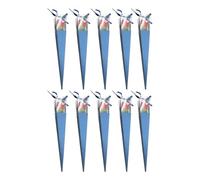 TOYANDONA 10 Bolsas de Regalo para Ramos de Rosas Individuales: Bolsas de Regalo para Una Sola Flor, de Papel para Rosas para San Valentín, Día de La Madre, Bodas (azul, sin Flores)