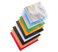 TOYANDONA 10 Láminas de Vidrio de Mica de 10X10 CM para Manualidades Piezas de Vidrio Artesanales Multicolor para Mosaicos y Vidrieras de Catedral Material Translúcido para Bricolaje