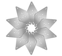 TOYANDONA 10 Piezas 10 Piezas de Fijador de Patas de Mesa Metálico 6x6 Cm 4 Orificios, Placa de Fijación Plana de 2 Mm de Grosor para Reparación y Conexión de Patas de Sofá, Accesorios para