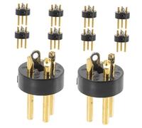 TOYANDONA 10 Piezas Accesorios XLR Macho XLR Chapado en Oro 3 Pines 10uds Conector de Audio del micrófono Accesorio de micrófono Enchufe de micrófono de Tres núcleos Balance AbS
