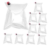 TOYANDONA 10 Piezas Bolsa Dispensadora de Vino Reutilizable Portátiles para Bebidas con Válvula Envases Transparentes para Almacenamiento y Transporte Seguro de Líquidos