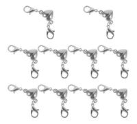 TOYANDONA 10 Piezas Cierres Magnéticos Broche de Joyería de Hierro Plata, Cierre en Forma de Corazón, Fácil de Poner y Quitar, para Collares y Pulseras Diy, Piezas para Hacer Joyas