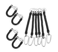 TOYANDONA 10 Piezas Cordones Retráctiles con Mosquetón Cuerda Elástica para Pesca y Kayak Correa de Seguridad para Cañas y Herramientas Protección Antipérdida para