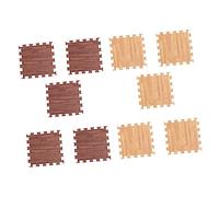TOYANDONA 10 Piezas de Baldosas de Eva Antideslizantes Veta de Madera Tapetes de Suelo de 30X30Cm Gimnasio Sala de Estar y Salas de Juegos Amortiguantes y Fáciles de Limpiar