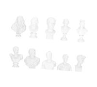 TOYANDONA 10 Piezas Esculturas de Busto Resina Decoración Artística para Escritorio y Hogar Mini Modelos de Retratos Creativos y Modernos