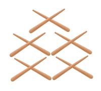 TOYANDONA 10 Piezas Instrumento de Percusión Infantil de Madera Natural de Palos de Ritmo para Aprendizaje Musical Aula y Actividades Casa para Educación Orff y Diversión Grupo