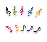 TOYANDONA 10 Piezas Libretas Cuaderno De Notas Cuadernos Pinza Para Partitura De Piano Clips De Notas Musicales Clips De Partituras De Piano Música Estante Para Libros