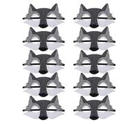TOYANDONA 10 Piezas Máscaras de Animales para Halloween y Fiesta de Máscaras Accesorios de Cosplay de Media Cara Material Reutilizable y Cómodo