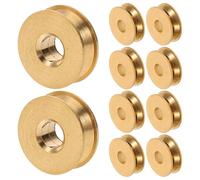 TOYANDONA 10 Piezas Polea Motriz, Polea de Correa de Grabadora, Plástico Dorado, para Motor Drive Wheel y Grabadora, para Reemplazo y Reparación