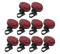TOYANDONA 10 Piezas Reflectores Redondos para Bicicletas de Montaña de Plástico Rojo, Resistencia Abrasión y Alta Resiliencia para Seguridad en Conducción Nocturna en Carreteras Urbanas