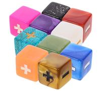 TOYANDONA 10 Piezas Set De Enseñanza De Dados. Dados De Calculo Dados De Suma Resta Juegos De rol Dados Juguetes Niños Aprendiendo Dados Signo Más Dados Acrílico Herramienta Auxiliar Cosplay