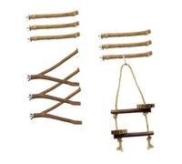 TOYANDONA 10 Piezas Soporte para Pájaros Madera Natural Entrenamiento Percha para Colores Aleatorios Color Aleatorio Color Aleatorio