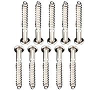 TOYANDONA 10 Tornillos de Montaje para Puente de Trémolo de Guitarra Eléctrica, Metal Plata, Cabeza Redonda, para Accesorios de Guitarra