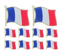 TOYANDONA 10 Unidades Alfiler de Aleación Diseño Elegante Bandera de Francia para Sombreros y Trajes Cierre Seguro, Adecuado para Colecciones Internacionales y Souvenirs Patrióticos