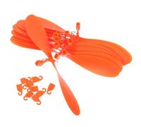 TOYANDONA 10 Unidades Hélices de Avión Modelo de Plástico Naranja, Palas Adaptables para Planeadores y Helicópteros Tiger, Accesorios para Aviones Teledirigidos y Kits de Construcción de