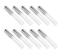TOYANDONA 10 Unidades Tubo de Brillo de Labios Transparente de Plástico de 10ml Tapa Plateada, Circular y Ligero, Adecuado para Viaje y Recarga Fácil para Mujeres