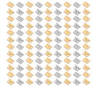 TOYANDONA 100 Bisagras Pequeñas de Cobre Diseño de 4 Agujeros para Joyeros y Casas de Muñecas, Soporte Duradero y Detalles Refinados para Proyectos DIY y Manualidades