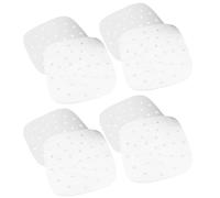 TOYANDONA 100 Hojas Papel Pergamino Perforado Cuadrado para Freidora de Aire Antiadherente y Resistente al Aceite, Papel para Hornear Verduras y Pan en Freidora de Aire