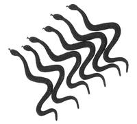 TOYANDONA 100 Piezas de Serpientes de Simulación Negras, Juguetes Realistas para Bromas y Halloween, Accesorios de Broma para Fiestas y Día Inocentes, Modelo de Cobra Espeluznante