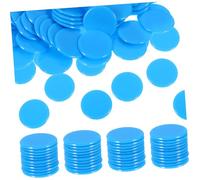 TOYANDONA 100 Piezas Fichas de Bingo Azules Sólidas Fichas de Marcadores Resistentes para Poker y Fiesta