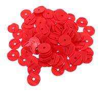 TOYANDONA 100 Unidades Fichas Redondas de Plástico Rojo para Recompensas en Aula, Accesorios para Juegos de Bingo y Conteo Matemático, Ideales para Incentivos Escolares y Estudiantes