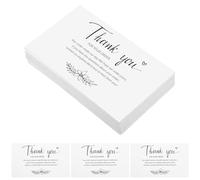 TOYANDONA 100 Unidades Tarjetas de Agradecimiento Grandes en Papel Blanco, Diseño Elegante y Mensaje Adorable para Negocios Pequeños y Tiendas Online