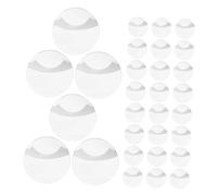 TOYANDONA 100piezas Estuche Protector para Insignias Redondas de Funda Transparente para Guardar Credenciales Componentes de Insignia de Botón Almacenamiento de Pin y Exhibición Coleccionabl