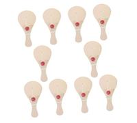 TOYANDONA 10piezas Madera De Raqueta Pintadas Mano De Pelota De Pádel Para Colorear Manualidad De Pádel Juguete De Para Actividades De Manualidades Casa o Escuela