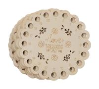 TOYANDONA 10piezas Organizador de Hilos para Bordar de Madera Plato Redondo Función de Posavasos Almacenamiento Portátil para Hilos de Punto de Cruz sin Enredos