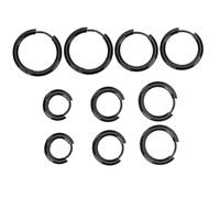 TOYANDONA 10piezas Pendientes De Aro Hipoalergénicos Para Mujer Joyería De Metal De Acero Inoxidable Redondos Simples Accesorios Orejas