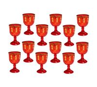 TOYANDONA 12 Copas Pequeñas de Plástico Rojas para Boda Copas de Vino de 40 Ml Reutilizables y Ligeras Suministros para Fiestas y Banquetes Tradicionales Chinas