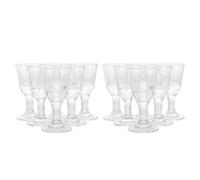 TOYANDONA 12 Copas Pequeñas de Vidrio Transparente Base Gruesa y Pie Alto Vaso para Cócteles y Whisky Set de 12 Piezas de 10 Ml para Fiestas y Degustación en Hogar y Bar