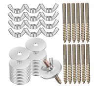 TOYANDONA 12 Juegos Soporte para Perchas de Pájaros de Tornillos de Montaje para Jaulas de Aves Accesorios de Hardware para Perchas Instalación Rápida y