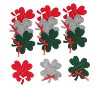 TOYANDONA 12 Piezas Cartera Pequeña de Trébol de Cuatro para Navidad Colores Rojo Verde Gris Porta Dinero Ligero y Portátil Regalo Festivo con Diseño de Suerte para Viajes y Compras