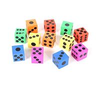 TOYANDONA 12 Piezas Dados De Espuma Eva para Niños, 1.45 Pulgadas, Colores Aleatorios, Ideal para Juegos Y Actividades Educativas