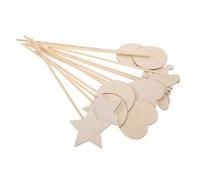 TOYANDONA 12 piezas de Madera para Manualidades de sin Terminar para Kit DIY para Fiestas y Disfraces y Accesorios de Madera Natural