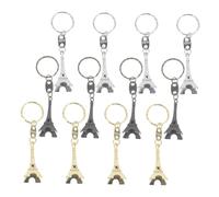 TOYANDONA 12 piezas Llavero Colgante Torre Eiffel Mezcla Plata Bronce Decorativo para Bolsas y Llaves Regalo Original