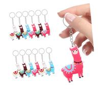 TOYANDONA 12 Piezas Llaveros Alpaca Coloridos con Anilla Colgantes para Mochila y Bolso Diseño Kawaii para Azul Rosa Blanco Café