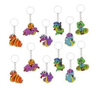 TOYANDONA 12 piezas Llaveros Colgantes Serpiente de Dibujos Animados Llavero Decorativo para Bolso y Teléfono Diseño Compacto y Ligero para Uso Duradero