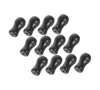 TOYANDONA 12 Piezas Pomos de Tirador para Cortinas Persianas Accesorios de PVC Negro Resistentes Decoración Funcional para Estores y Cortinas Repuesto Práctico para Ventanas