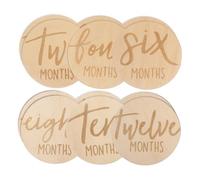 TOYANDONA 12 Piezas Tarjetas De Mensual Madera Señal De Mensual Para Niño De Madera Para Usar La Primera Foto De Cumpleaños