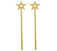 TOYANDONA 12 Piezas Varita Mágica con Forma de Dorada de Plástico Brillo | Accesorio Ligero, Uso Fácil en Fiestas y Cumpleaños, Acabado Purpurina, Estilo Mágico