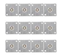 TOYANDONA 12 Placas de Montaje Metálicas para Patas de Sofá 6x6 Cm Tornillos M8, 1,5 Mm Grosor, Herrajes de Conexión para Muebles, Accesorios de Cama y Soporte para Uso en Hogar