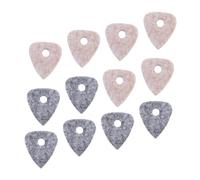 TOYANDONA 12 Púas De Fieltro Para Guitarra, Set Compacto De 12 Piezas (6 Crema 4mm 6 Gris 4mm), Púa Práctica y Portátil Adecuado Para Practicar Música y Uso Profesional