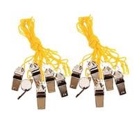 TOYANDONA 12 Silbatos de Acero Inoxidable con Cordón para Entrenador y Árbitro, Diseño Delicado, Tonos Fuertes y Claros, Portátil para Lecciones de Educación Física y Emergencias