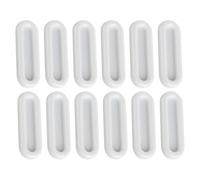 TOYANDONA 12 Tiradores Adhesivos Autoadhesivos para Puertas y Ventanas, Color Blanco, de Plástico, sin Marcas de Huellas, Adecuado para Decoración Interior del Hogar