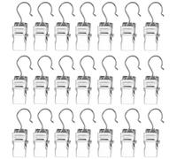 TOYANDONA 120 Clips para Cortinas de Ducha y Hogar Ganchos de Hierro Resistentes Acabado Níquel Brillante Ideales para Sujetar Cortinas Fotos y Guirnaldas Hoteles Restaurantes y